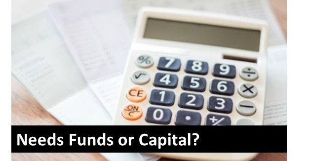 image of a calculator and the words "need funds or capital" on the philadelphia financial statement preparation services page 